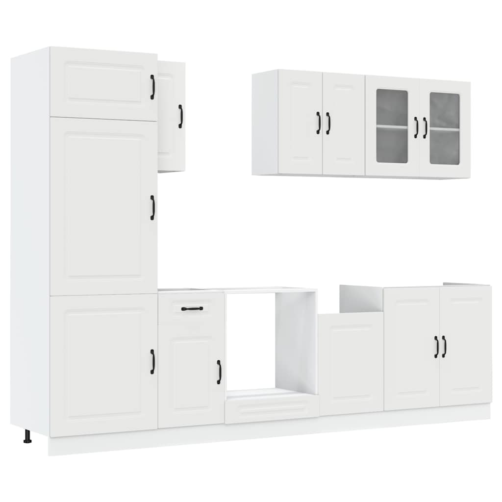 Kitchen Cabinet Set, Squid, 8-Piece, White