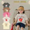 Meisjesmode T-shirt met korte mouwen in snoepkleuren Zomer Kinder Casual Katoenen T-shirt