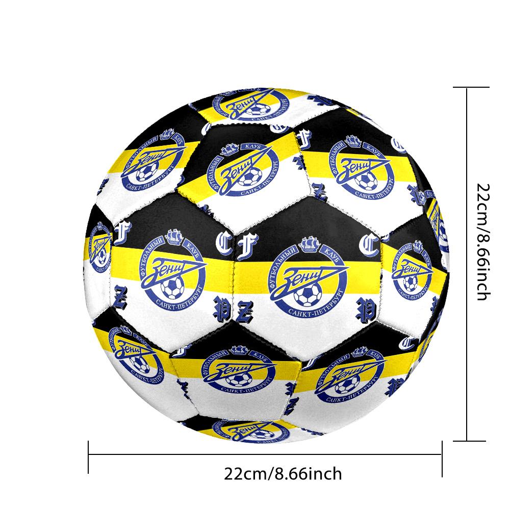 Zenit Saint Petersburg Indoor Soccer Ball Size 5 Colorful All Ages Machine Stitched PVC Competition Ready Durable High-Bounce