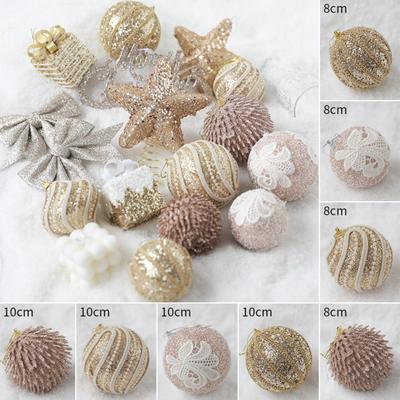 Xmas Tree Pendant Wide Application Decorative Easy To Hang Five-pointed Star Foam Ball Xmas Tree Ornament for Household