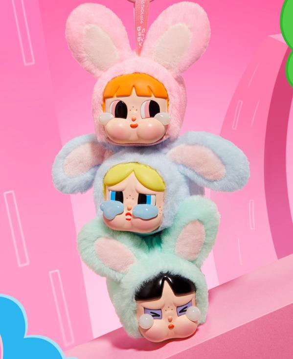 POP MART Crybaby × Powerpuff Girls Slepý box – 1 jednotlivá krabička (Náhodná figurka nebo plyšák)