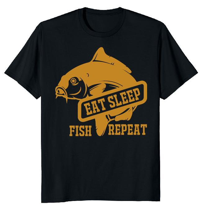 NEW LIMITED Eat Sleep Fish Repeat Father Funny Novelty Tee XXL