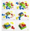 Lstymy Montessori Wooden Tetris Shape Sorter Building Blocks