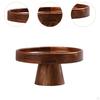 Solid Wooden Tray Appetizer Serving Cake Plate Stand,High Footed,for Fruit Snack Wedding