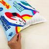 MORIPiLO Plarail Pillowcase Soft Peach Junior Size for Plush Toy Doctor Komachi Makura no Morishita (Shinkansen Skin) Kids, Blue, 35x50cm,