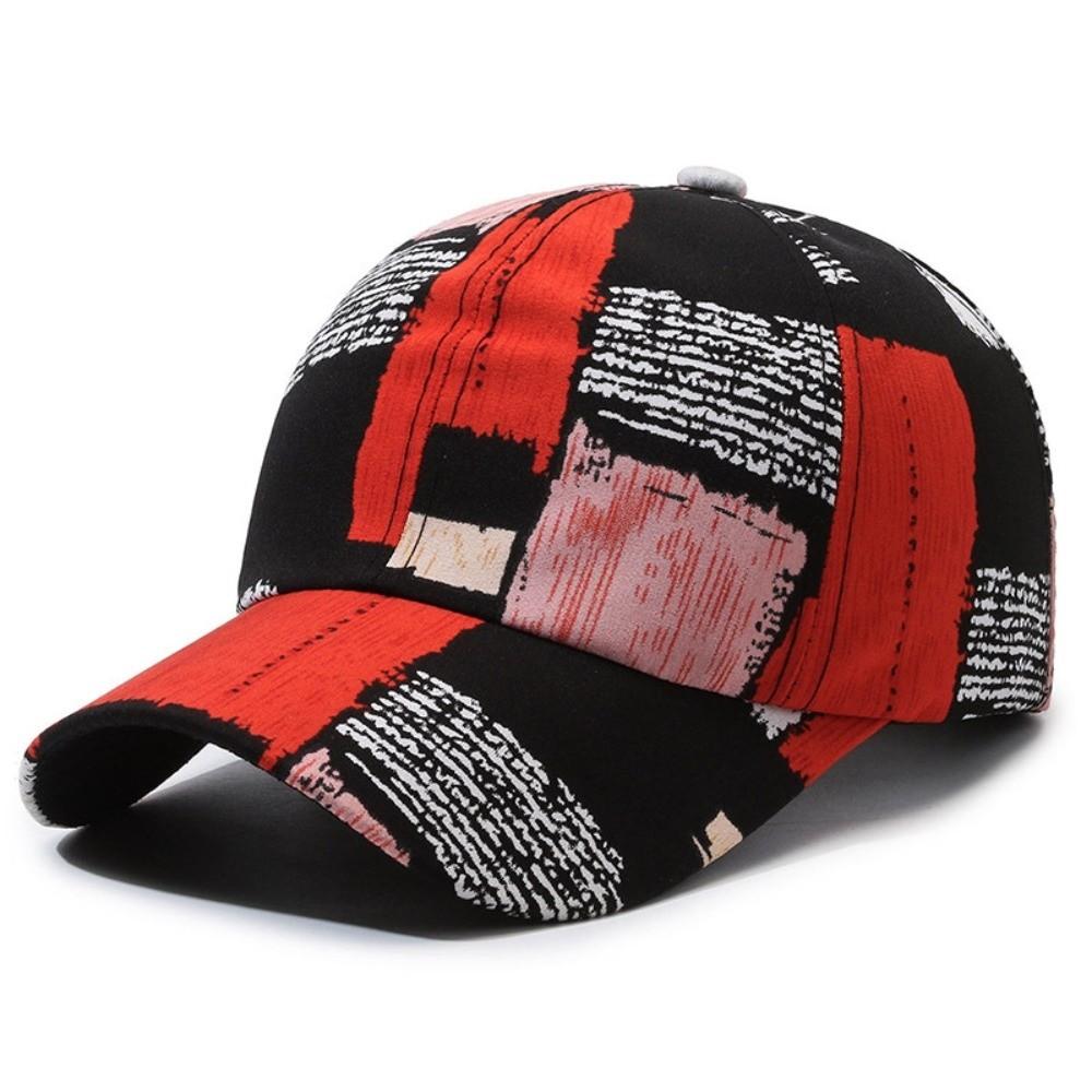 

Graffiti Sun Hat Versatile Sunscreen Hats Casual Baseball Cap for Leisure Outdoor червоний