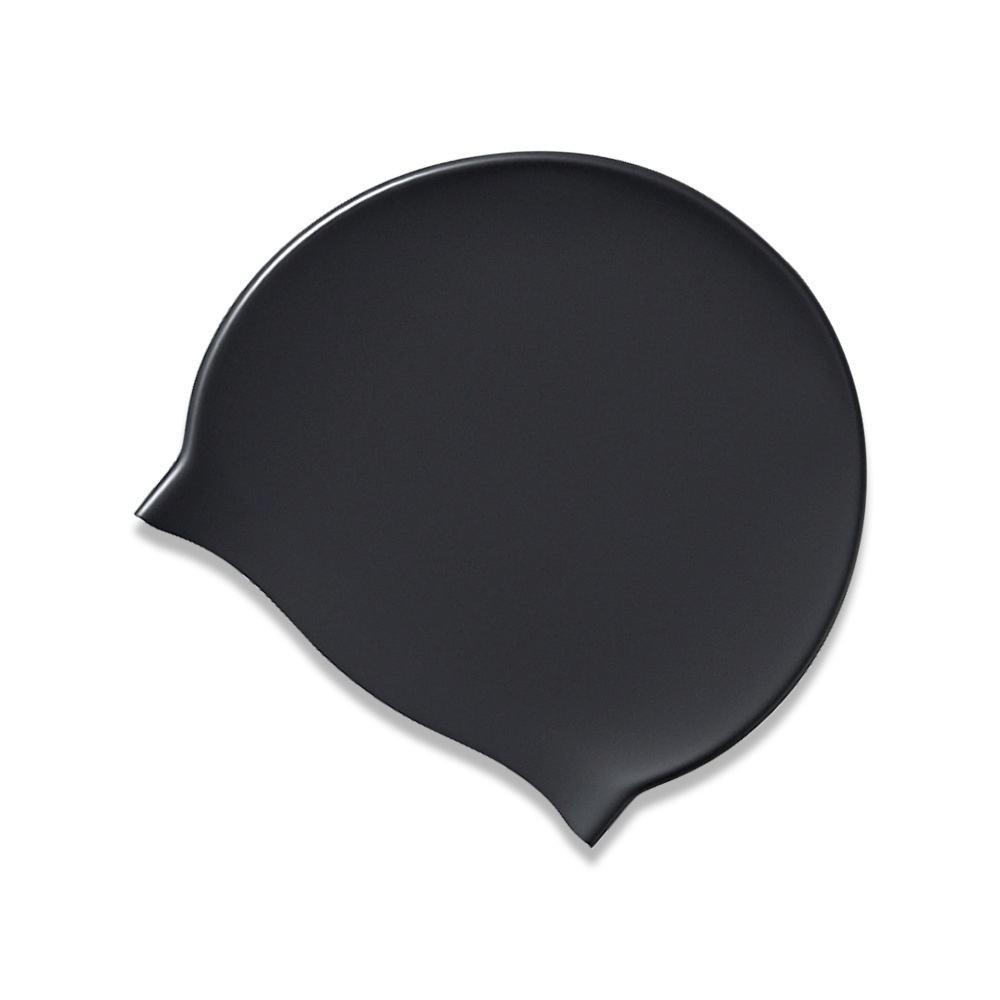 Oversized Black Silicone Waterproof Swim Cap with Long Hair Braid, Wild Hair Bun, Hair Care Cap, Blue, White, Universal