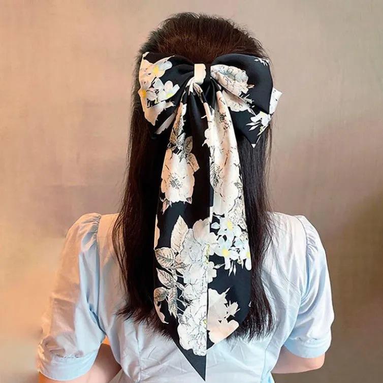 Bow hairpin ribbon hair accessories Korean temperament hair girl top clip headdress.
