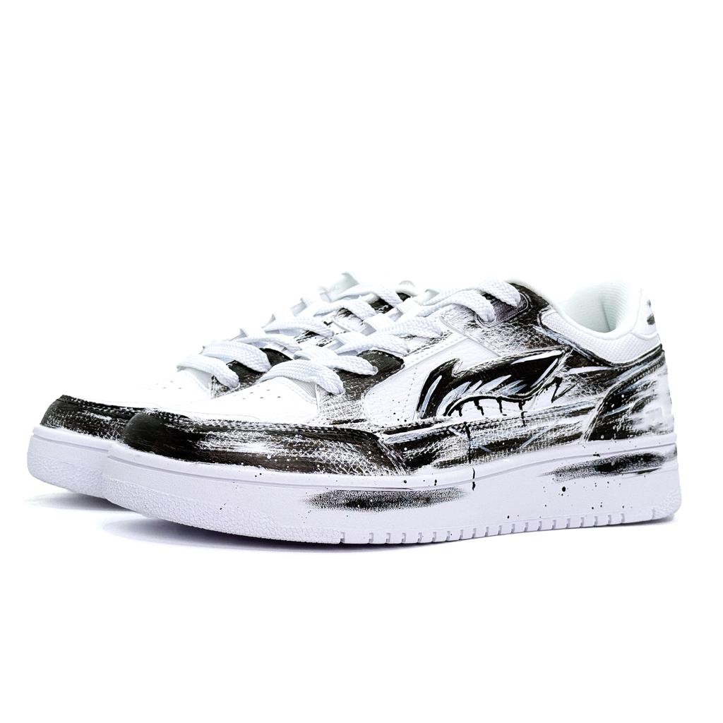 Li Ning Tianji Sharp Edge Low top Skateboard Shoes Unisex Black White New AGCU095-5(Team1745-)