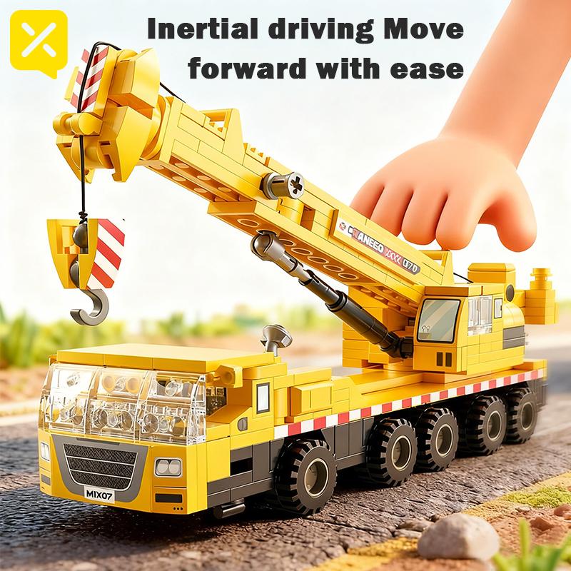 ToylinX Blocos de Construção Brinquedo de Guindaste Braço Extensível Veículo de Engenharia Conjunto de Tijolos para Crianças