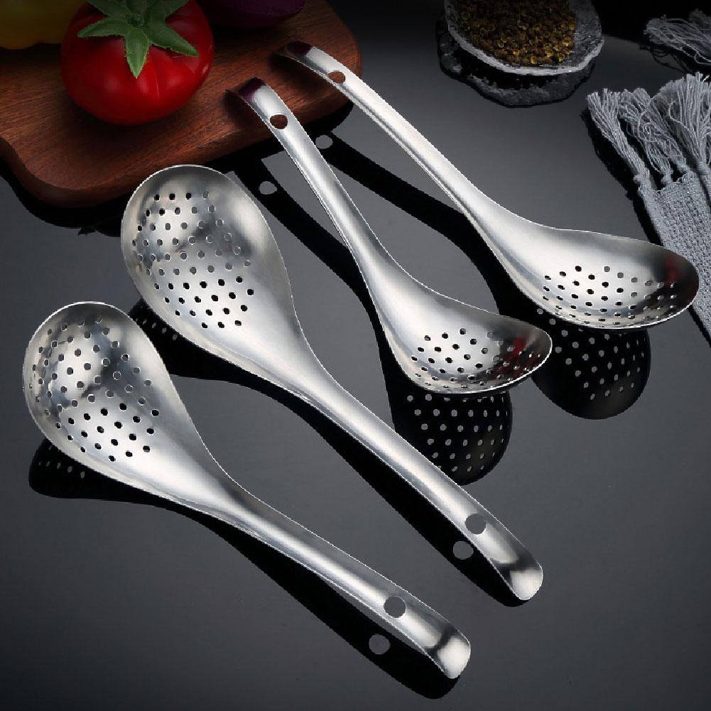 Steel Sichuan Pepper Slotted Spoon Household Slotted Noodles Spoon Slotted Spoon Kitc W0Y6