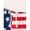 2025 Patriotic Toddler Boys' Star and Stripe Swim Trunks