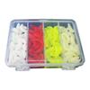 100Pcs 2.1cm Soft Lure Trout Worm Bait Fishing Worm Artificial Silicone Worm Fishing Lure Tackle for Bass Trout Fishing
