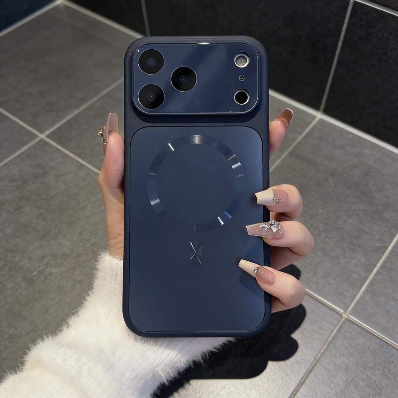 AG Matte Instantly Turn 17 Phone Case For iPhone 17 16 15 14 13 Pro Max Luxury Large Window For Magsafe Magnetic Cover