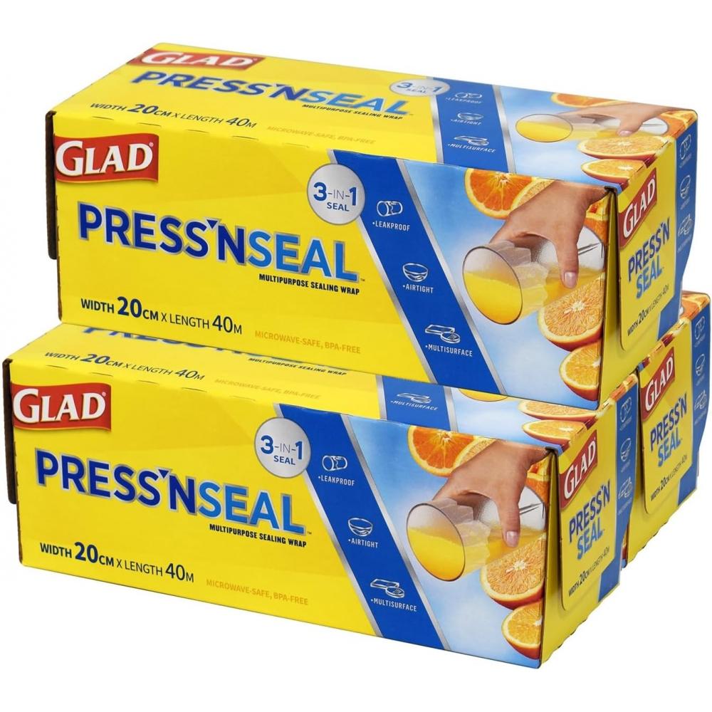 Glad Press N Seal miNi Wrap 20cmx40m 3 couNt