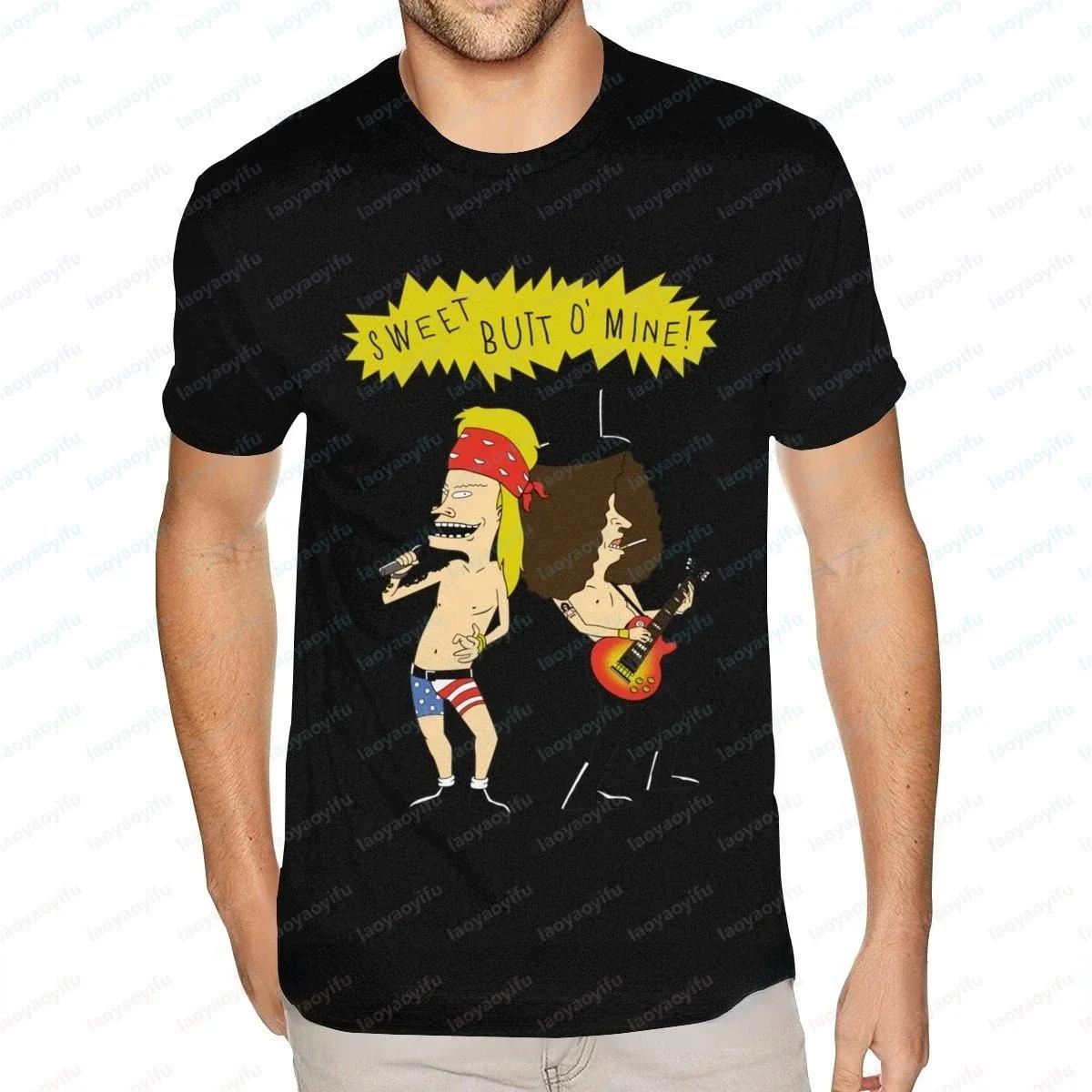 

Kawaii Beavis and Butthead TShirts Novelty Funny Cartoon Graphic Tshirts Men Casual Clothing Summer Male Oversized Tshirt - M... S разноцветный
