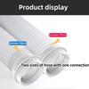 Mobile air conditioner exhaust hose dual-size connector compatible with 5-inch and 6-inch hoses male and female threads gray