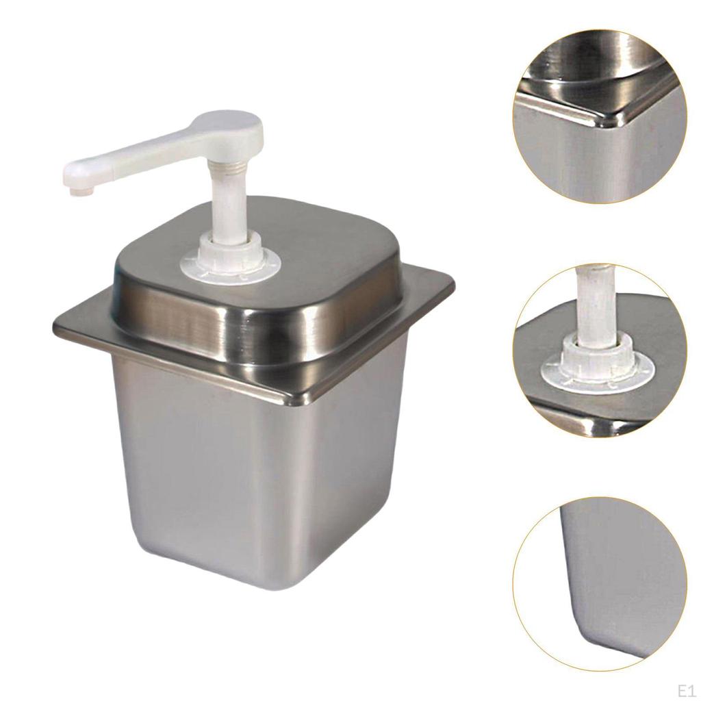 2.3L Sauce Dispenser Pump for Condiments, Manual Press Tool Kitchen And Bar