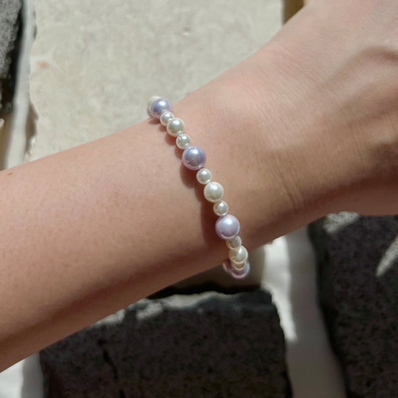 KIETIMOOR Mystic Pearl Bracelet Silver925) Mystic Purple Pearl Silver Bracelet