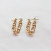 _peri Gold Chain Front and Back Connecting Earrings