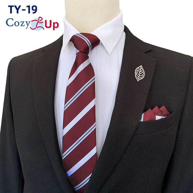 Men Two-piece Tie Set Stripe Necktie  Business Fashion Handkerchief Paisley