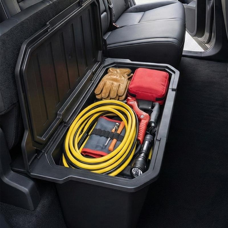 Rear Center Console Organizer Storage Box for Select Model Vehicle Backseat Quick Installation Antislip Design