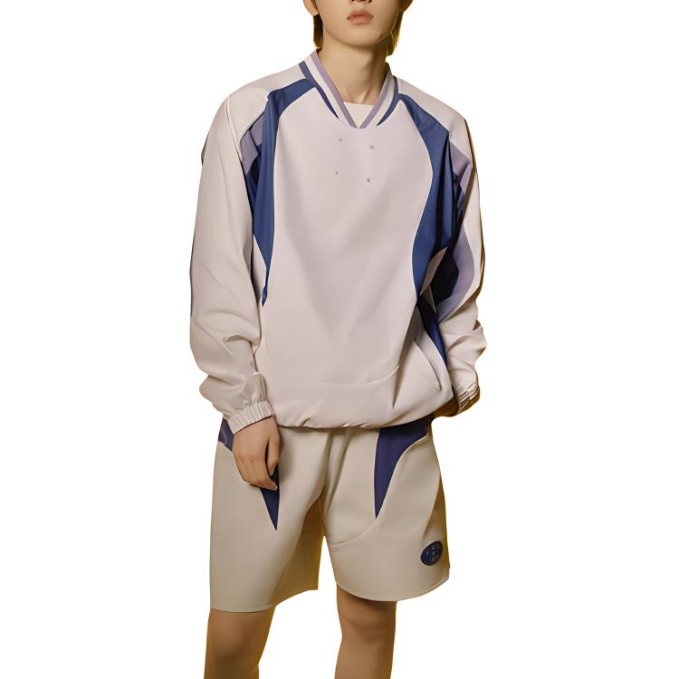 Li Ning Sweatshirt Herren Ecru Schatten Lila Blau ATLU035-1