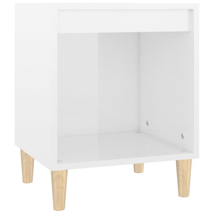 821862 vidaXL Bedside Table High Gloss White 40x35x50 Cm Engineered Wood