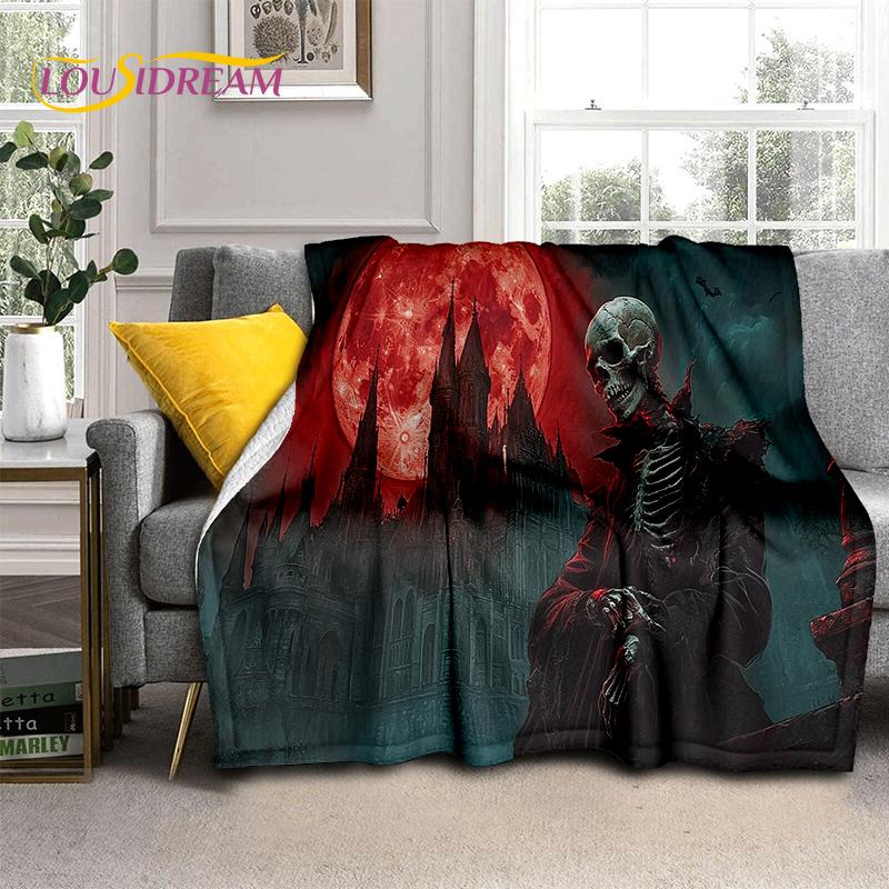 20 Style Gothic Horror Character Skull Ghost Spirit Soft Blanket,Soft Throw Blanket for Home Bedroom Bed Sofa Picnic Travel Gift