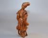 Chinese Antique Boxwood Carved Beautiful Woman Statue Sculpture Home Decor Art