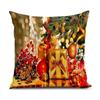 Soft Fabric Designer Decorative Printed Merry Christmas Theme Cushion Cover Xmas Decorations for Sofa Living Room Set of 5 16 x 16 inch Multi