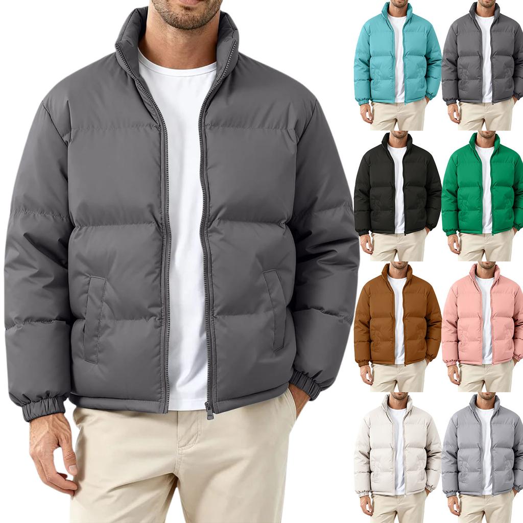 Men's Loose-Fit Casual Down Jacket With Long Sleeves