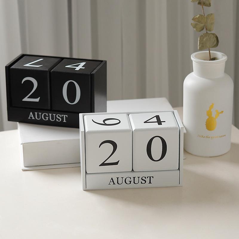 New Wood Calendar Creative Home Decoration Furnishings Living Room Desktop Study Shop Bar Decoration