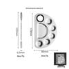 Stainless Steel Makeup Mixing Palette with Ring and Spatula