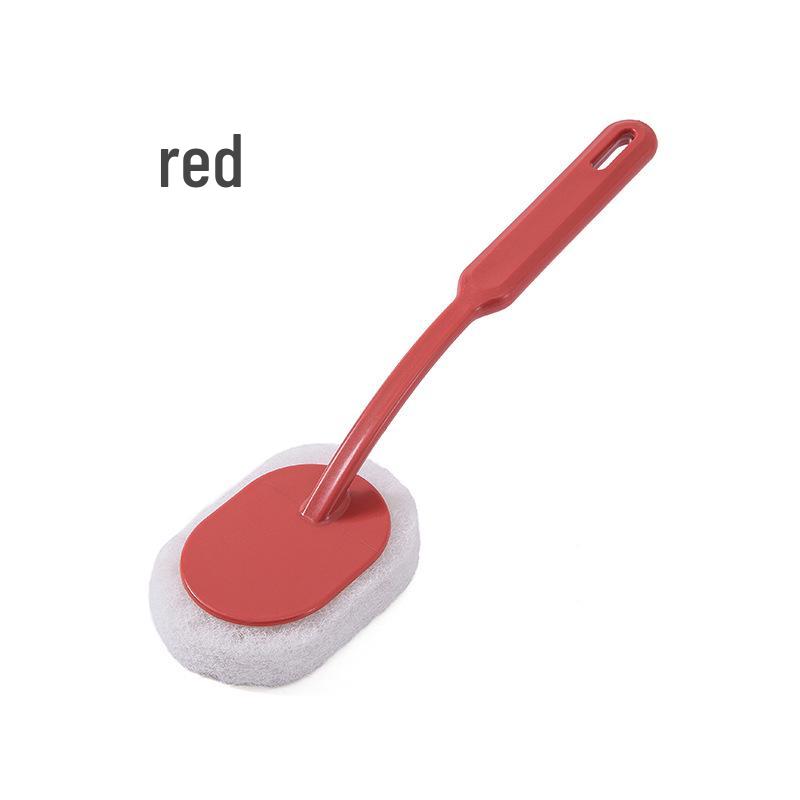 

Скребок для ванной с длинной ручкой: Губка и щетка для стен, ванн и полов темно-красного