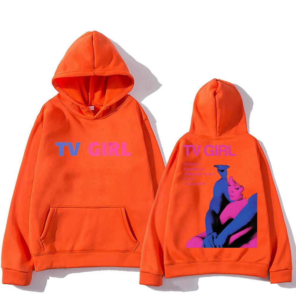 TV Girl Hoodeds With Hooded Harajuku Casual Retro Sweatshirt for Autumn/Winter Fleece Clothing Sudaderas Hoody