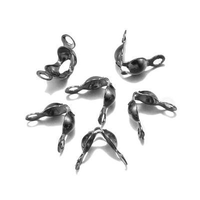 200pcs Jewelry Connectors Clasp Fitting Iron Crimps Beads Multicolor DIY Sufficient Ball Chain End for Jewelries Making Supplies