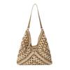 Large capacity hollow bag women's summer new shoulder woven straw bag seaside vacation beach bag