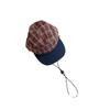 Niche Handsome Korean Trendy Hat Contrasting Color Plaid Flat Edge Cap Children'S Parent-Child Adult Hat