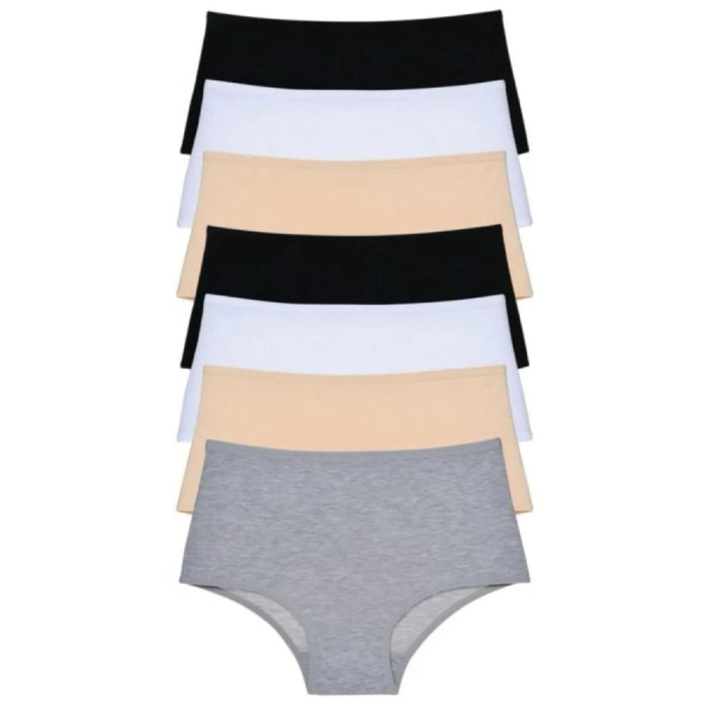 Chiloți din bumbac cu talie înaltă Bato pentru damă, pachet de 7