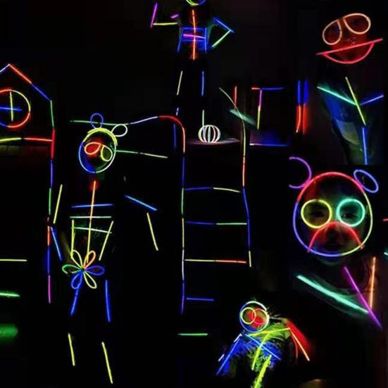 1 Set Glow Decorative Stick Kit Transformable Wearable Exciting Accessories for Glowing Nighttime Fun Stick Toys