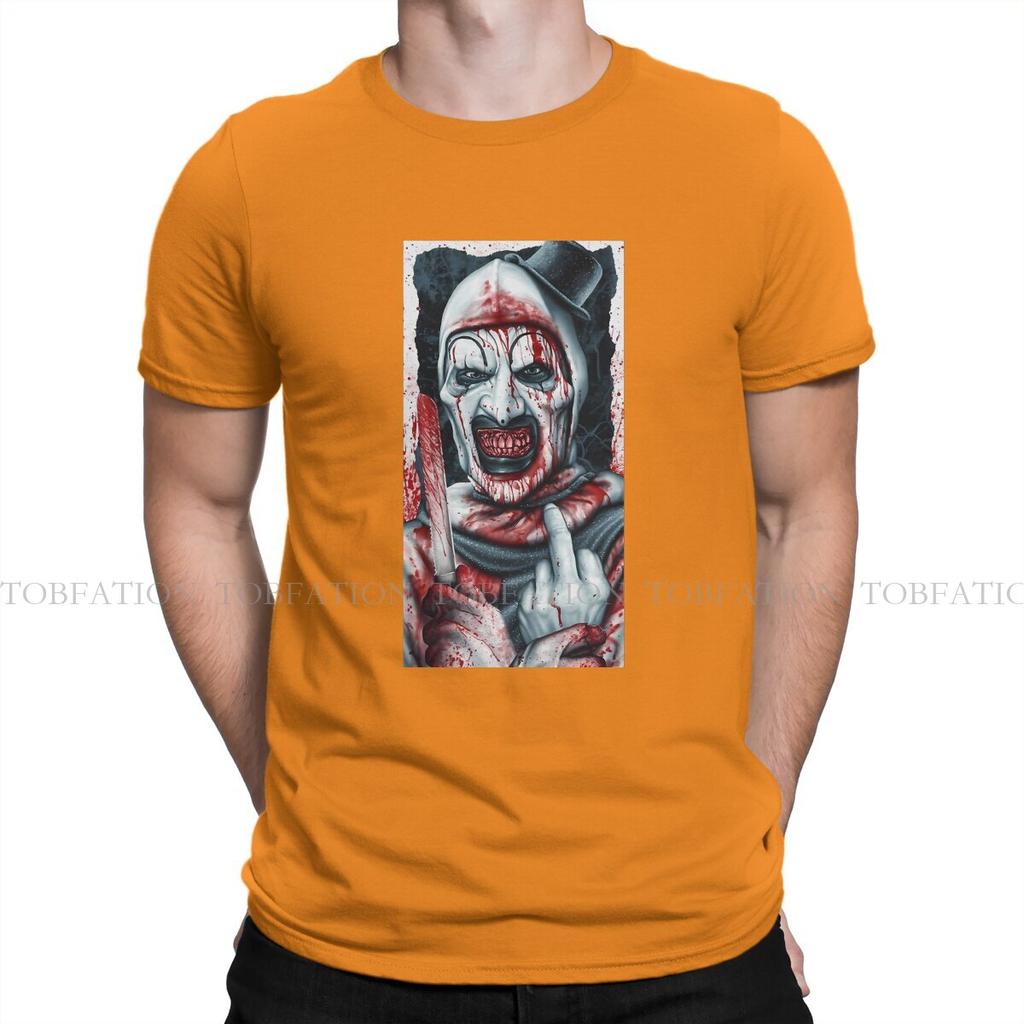 Art Classic Men TShirt Terrifier Horror Films Crewneck Tops 100 Cotton T Shirt Humor High Quality Gift Idea