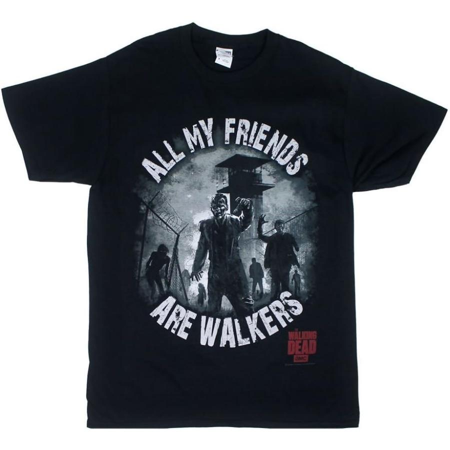 The Walking Dead All My Friends are Walkers Mens Black T-Shirt _ XXL S