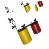 Bicolor Cowbell Double Mounted Bell Knocker Drum Part Percussion Instrument Noise Maker with Mount