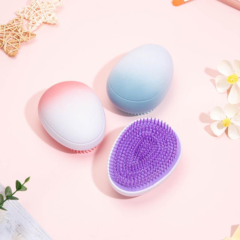 1 Adet Mini Dolaşık Açıcı Saç Fırçası Gradyan Yumurta Yuvarlak Şekil Dolaşık Saç Fırçaları Yumuşak Saç Fırçası Salon Kendin Yap Saç Şekillendirme Aletleri