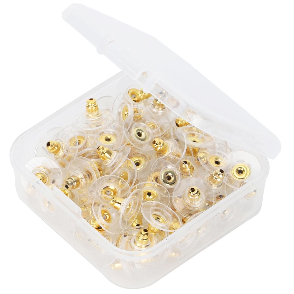 100Pcs Earring Backs Replacement Pierced Backing Stopper Boxed DIY Material Jewelry Accessories