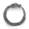 Mens Dragon Bone Style Electroplated Copper Bracelet Retro Bold Fashion Accessory Daily Wear Gift
