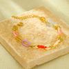 GEMCHIC Women's Stainless Steel Chunky Chain Bracelet Colorful Splice Fashion Minimalist