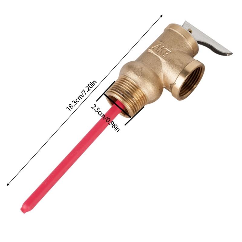 High Pressure Solar Water Heater Component Brass Texture 0.7Mpa Safety Valves Suitable for Home and Small Business Use