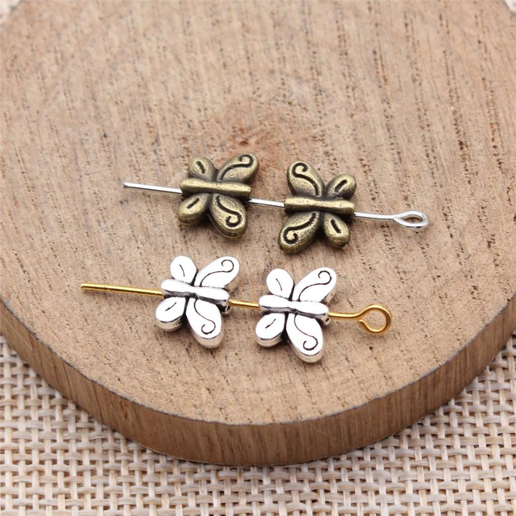 Angel Wing Beads Spacer Small Hole Butterfly Charms For Spiritual Jewelry